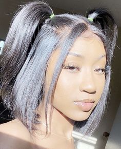 Bob Straight, Girls Natural Hairstyles, Short Straight Hair, Flat Iron Hair Styles, Natural Hair Styles Easy, Hair Ponytail Styles, Penteado Cabelo Curto, Baddie Hairstyles, Straight Wig