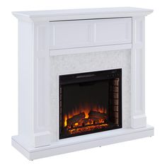 a white fireplace with the measurements for it