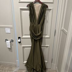 Long Silk Jessica Angel Dress Angel Dresses, Angel Dress, Size 8 Dress, Olive Green, Colorful Dresses, Angel, Silk, Womens Dresses, Green