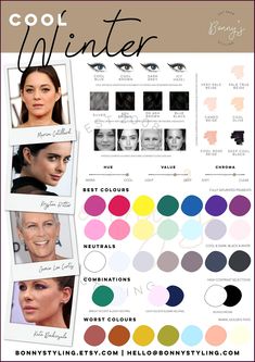 Winter Color Analysis, Deep Winter Colors, Clear Winter, Mode Tips