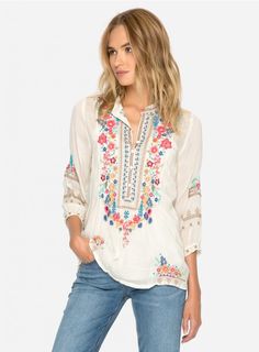 Long Tunics, Boho Tees, Stitch Work, Casual Outfit Inspiration, Smart Casual Outfit, Embroidered Clothes