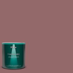 a can of behrorma's marjoiee paint on a brown background