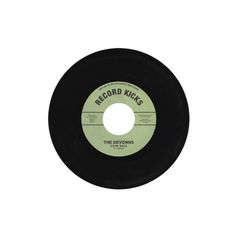 record disk with the words record nick's in black and green on it, against a white background