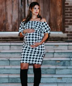 The Madison Maternity Dress Chic Fitted Bump Friendly Dresses, Chic Fitted Off-shoulder Maternity Dress, Chic Off-shoulder Maternity Dress, Maternity Stores, Ruffled Top Dress, Stylish Mom, Red Pumps, The Madison, Pre Pregnancy