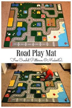 the road play mat is an easy and fun activity for toddlers to play with