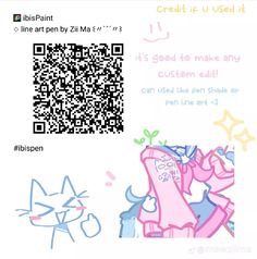 a qr code for a cartoon character with an image of a cat on it