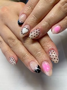 #nailtech #nails #geloverlay #promnails #nailtech #nails #nailart #summernails #fallnails #nailart #nailinspo #utahnails #nailideas #syracuse #clearfield #smallbuisness #halloweennails #handpainted #syracusenails #syracusesalon Nail Designs For Shorter Nails, Gracie Abram’s Inspired Nails, Music Theme Nails, Pink Cowboy Nails, Utah Nails Designs, Nails For April, Short Nail Designs Simple, Girly Nail Ideas, Utah Nails