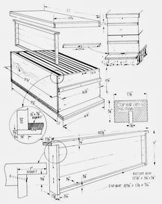 the plans for a bed frame are shown