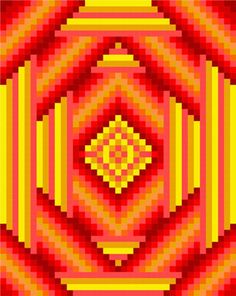 an abstract pattern with red and yellow colors