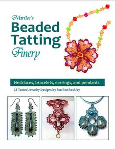 the book is about beaded tatting and pendants, including necklaces, bracelets, earrings, and pendants