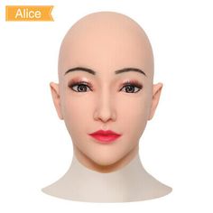 (eBay) Female Silicone Realistic Headwear Head Cover Crossdressers Halloween Cosplay Halloween Beauty, Hair Inspiration Long, Silicone Masks, Female Mask, Head Mask, Female Head, Mask Halloween, Halloween Masks, Head Covering