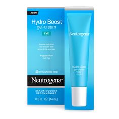 Boost your skin's hydration level. This eye water gel-cream contains hyaluronic acid and is specially designed to smooth & hydrate the delicate eye area. Ophthalmologist tested & oil-free. Unique formula absorbs quickly like a gel, with the long-lasting moisturizing power of a cream Ophthalmologist tested and dermatologist recommended Oil-free, dye-free, and fragrance-free & non-comedogenic Can be worn under makeup or alone 0.5 fl. oz. HOW TO USE Use in the morning and at night on cleansed skin. Best Drugstore Eye Cream, Drugstore Eye Cream, Moisturizing Eye Cream, Hydrating Eye Cream, Hydro Boost, Neutrogena Hydro Boost, Best Eye Cream, Eye Creams, Avon Products