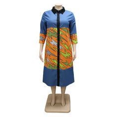 Denim Panel Print Lapel Oversized Dress Oversized Blue Midi Dress, Oversized Blue Shirt Dress For Fall, Casual Blue Patchwork Midi Dress, Casual Oversized Patchwork Dresses, Oversized Blue Midi Dress For Spring, Oversized Dress, Denim Patchwork, Turndown Collar, Plus Size Casual