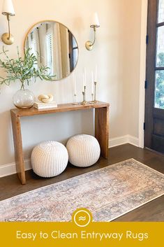 the entryway rug is clean and ready to be used for decor or as a decoration