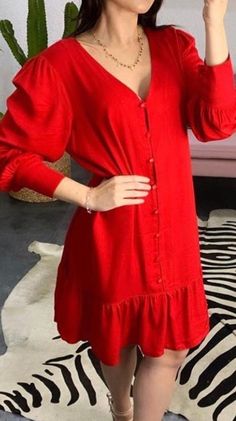 Color Rojo, Summer Collection, Casual Wear, How To Wear, Dresses