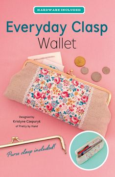 the everyday purse wallet sewing pattern is shown