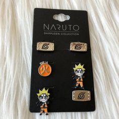 New With Tag. Naruto Stud Earring Set Mix And Match Naruto Themed Design. Perfect For Naruto Fans! Naruto Jewelry, Harry Potter Earrings, Harry Potter Hogwarts Castle, Harry Potter Golden Snitch, Climber Earrings, Mismatched Earrings, Rainbow Beads, Hoop Earring Sets, Beaded Cuff