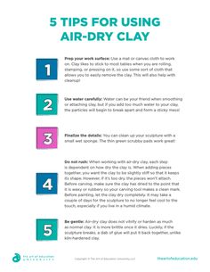 the five tips for using air dry clay in your home or office, and how to use it