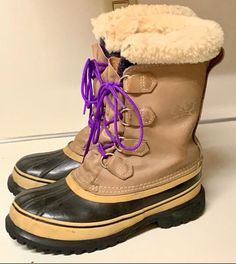 These date back to the mid 1980s, when Sorel was still made in Canada by Kaufman Rubber. Far superior in quality to the Sorel boots currently being made. Boots have been worn gently, and cared for properly throughout their lifetime. All signs of wear are solely cosmetic. Sold as pictured. Sorel Caribou, Sorel Boots, Grand Rapids Mi, Grand Rapids, Boot Shoes Women, Leather Boots, Womens Boots, Shoe Boots, Bathing Beauties