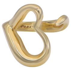 Tiffiany & Co. Elsa Peretti Open Heart ring celebrates the spirit of love. This simple and fluid ring is a timeless and elegant design. Crafted in 18k yellow gold. Ring size: 5. Total ring weight: 9.70 grams. Excellent pre-owned condition. Original box and papers are not included. Comes with a presentable gift box. Open Heart Ring, Heart Shaped Jewelry, Elsa Peretti, Tiffany And Co, Open Heart, Dream Jewelry, Jewelry Rings Engagement, Tiffany & Co., Gold Ring