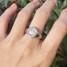 This signet ring is cast in lead-free pewter. The ring size when cast is 7.25. The sealing image is a folding chair. This is part of a series of signet rings I am making cast from lead-free pewter. Each master ring is hand sculpted to give a unique, rustic style, multi-dimensional relief image when used as a stamp to seal, with sealing wax. Pewter Ring, Resize Ring, Multi Dimensional, Signet Rings, Sealing Wax, Ring Fit, Ring Photos, Wax Seal, Folding Chair