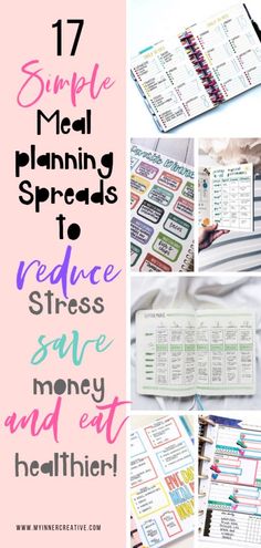 Meal Planning in your Journal as Self Care (+17 awesome examples) | My Inner Creative #mealplanner #mealplanning #bujo #bulletjournal #mealplan #selfcare #mealprep Bujo Meal Planning, Health Meal Plan, Bujo Spreads, Family Binder, Goal Journal, Planner Layouts, Bullet Planner, Meal Planning Printable, Easy Meal Plans