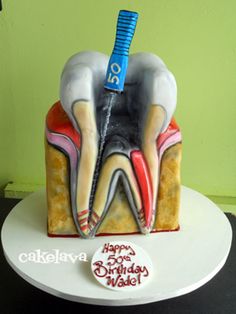 Dental Cake, Dentist Cake, Happy Dental, Tooth Cake, Dental Fun, Dental Art, Dental Humor, Crazy Cakes, Just Cakes