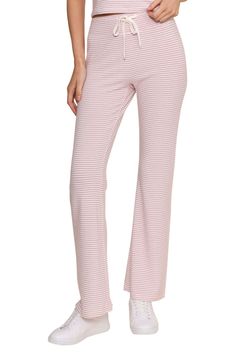 PINK Soft Cotton Pants, Soft Sleep Bottoms, Pink Cotton Wide Leg Sleepwear, Pink Cotton Sleep Bottoms, Comfortable Pink Lounging Pants, Pink Wide Leg Sweatpants For Lounging, Pink Stretch Sweatpants For Loungewear, Comfortable Pink Stretch Sweatpants, Comfortable Stretch Pink Sweatpants