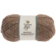 yarn bee rustic romantic 100g / 2 5oz ball - brown, beige and white