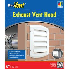 Professional series, louvered cap with aluminum pipe. Ideal for use in clothes dryer, kitchen, and bathroom exhausts. Louvers are nonstick, rounded, reinforced, and have specially designed ends to prevent them from coming out easily. UV-resistant plastic can be painted to match exterior. null - Dryer Vent Box, Indoor Dryer Vent, Dryer Vent Cover, Dryer Duct, Draft Blocker, Vent Duct, Kitchen Exhaust, Bathroom Exhaust, Exhaust Hood