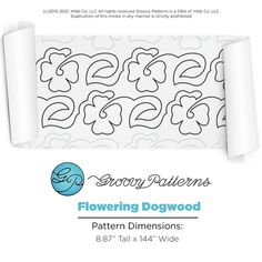 the flowering dogwood pattern is shown in white