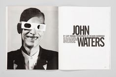 an open book with the words john waters on it's front and back pages