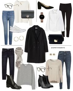 Outfit Capsule, Black Coat Outfit, How To Have Style, Coat Outfit, Fashion Capsule, Old Clothes