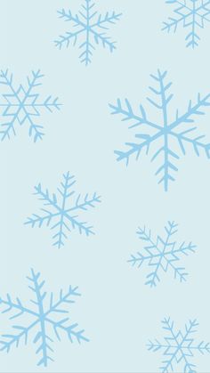 snowflakes are shown on a light blue background