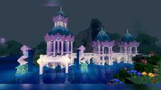 Water Build Minecraft, Atlantis Minecraft Ideas, Sea Castle Minecraft, Minecraft Jellyfish House, Avatar Pandora Minecraft Builds, Angelic Minecraft Builds, Minecraft Clouds Build, Cloud Minecraft Build, Minecraft Sea Wall