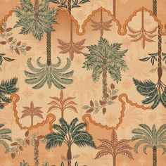 an image of a wallpaper with palm trees on it