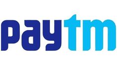 the paytm logo is shown in blue