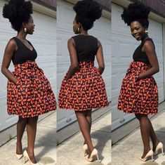 African Women Orange And Black Ankara Print Knee Length Skirt. Multi Color Vibrant Print. Pleated Handmade Skirt With Side Pocket And Belt Made With Polycotton Fabric. Length Is 24 Inches Sizes Size 4; Waist 28" Size 6; Waist 30" Size 8; Waist 32" Size 10"; Waist 34" Size 12; Waist 36" Size 14; Waist 38" Size 16; Waist 40" Size 18, Waist 42" Size 20; Waist 44" Fitted Orange Pleated Skirt, Chic Knee-length Orange Skirt, Chic Orange Knee-length Skirt, Orange Relaxed Mini Skirt With Lining, Orange Relaxed Fit Lined Mini Skirt, Orange Full Skirt, Orange Full Pleated Skirt, Orange Pleated Full Skirt, African Tops For Women