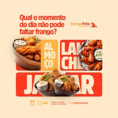 an advertisement for a mexican restaurant with chicken wings and sauces on the side, in spanish