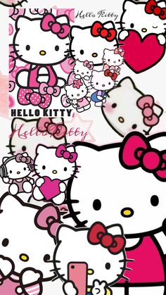 hello kitty wallpapers are all over the place