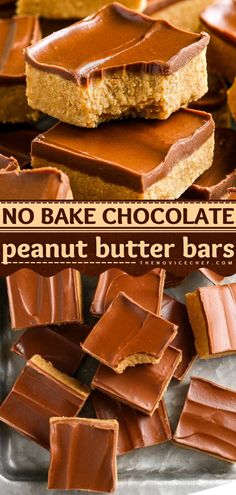 No Bake Chocolate Peanut Butter Bars Chocolate And Peanut Butter Desserts, Nobake Peanutbutter Bars, Chocolate Peanut Butter Squares No Bake, No Bake Chocolate Peanut Butter Crunch Bars, No Bake Chocolate Peanut Butter Protein Bars, Chocolate Layer Dessert, The Kitchn No Bake Peanut Butter Bars, Peanut Butter Chocolate Bars, Layered Desserts