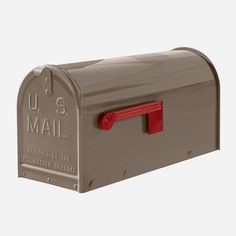 a mailbox with the letter u s mail on it's front and side