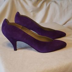 Nwot Never Worn 9.5 N Like Item To Receive Offers For Lower Prices & Shipping Cost Or Bundle It &I’d Love Your Offer Reposhing These Shoes I Purchased From @Jjeter4991 Formal Purple Heels With Reinforced Heel, Purple Suede Heels With Pointed Toe, Purple Suede Evening Heels, Purple Suede Heels For Evening, N Shoes, Purple Heels, Price Drop, Liz Claiborne, Love Your