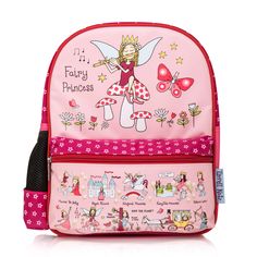 The perfect sized school backpack or for more exciting adventures.Our princess design features a new set of brave, dynamic and fun new princess characters kids will adore.Brightly-trimmed and boldly-printed Princess Design children’s rucksacks make a day on the road more comfortable for everyone involved, with soft straps to avoid sore shoulders.Featuring a handy side pocket for a drinking bottle and a large front pocket for easy-access necessities (or a handful of chocolatey treats for the jour Princess Lunch Box, Princess Backpack, Princess Design, Kids Backpack, Imaginary Friend