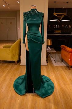 Evening Dress Long, Long Sleeve Evening Gowns, Dresses Formal Elegant, Long Sleeve Evening Dresses, Beaded Prom Dress, فستان سهرة, Dresses Elegant, Mermaid Prom Dresses, Evening Dresses Long