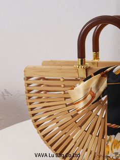 Bird in Bag - Exquisite Handwoven Bamboo Handbag with Scarf - Perfect for Vacation and Leisure in the New Apricot Spring/Summer Style Elegant Vacation Bag With Bamboo Handle, Elegant Bag With Bamboo Handle For Vacation, Summer Bags With Bamboo Double Handle, Summer Square Bag With Detachable Handle, Summer Brown Straw Bag With Detachable Handle, Chic Handheld Beach Bag With Bamboo Handle, Trendy Beach Bags With Bamboo Handle, Summer Square Straw Bag With Detachable Handle, Elegant Handheld Beach Bag For Summer