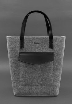 Designer Women's Shopper Bag in Felt with Leather Trims Daily Wool Bag With Leather Handles, Daily Use Wool Bag With Leather Handles, Daily Use Wool Bags With Leather Handles, Wool Tote Bag For Daily Use, Wool Tote Bag For Everyday Use, Daily Use Wool Tote Bag, Modern Leather Trim Bucket Bag For Shopping, Modern Bucket Bag With Leather Trim For Shopping, Wool Tote Bag For Travel