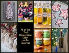 the collage shows different types of homemade gifts