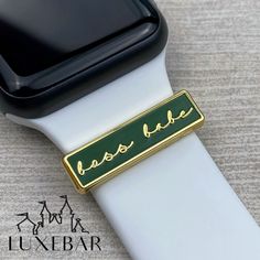 LuxeBars are the perfect way to accessorize your watch band for any time or anywhere. Just simply slide it on and you are ready to go. Whether you are looking for simple elegance or something fun and whimsical, these are for you. Our LuxeBar can be worn alone or stacked together to create the right amount of glam for any occasion! COMPATIBILITY - Fits most Apple watch bands, Versa Fit Bit watch bands and most 20mm and 22mm watch bands. SHIPPING: Orders generally ship in 1-2 business days, unless Fit Bit Watch, Apple Watch Charm, Screw Bracelet, Slider Bar, Fit Bit, Tech Wear, Magic Bands, Wearable Tech, Shipping Orders