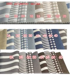 different colors and patterns of fabric for bedding, curtains or upholsters